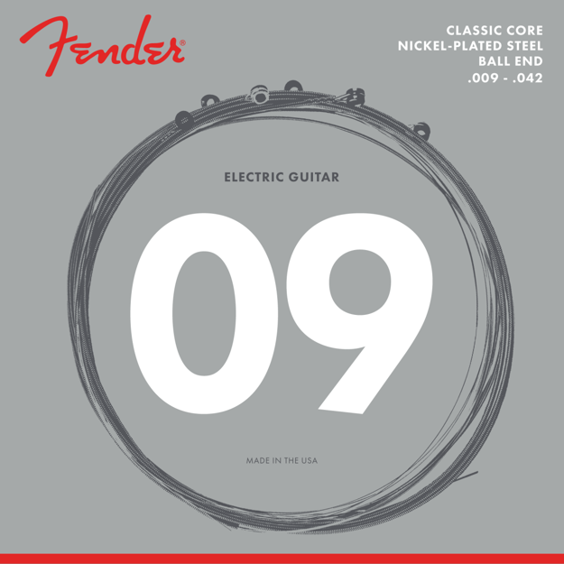 Fender Classic Core Electric Guitar Strings, Nickel-Plated Steel, Ball Ends