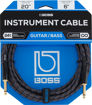 Boss BIC-20 20FT / 6M INSTRUMENT CABLE, STRAIGHT/STRAIGHT 1/4" JACK