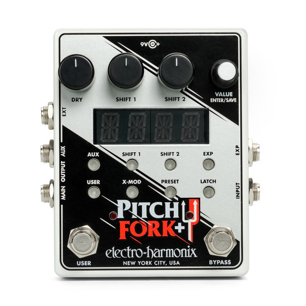 Electro-Harmonix PITCH FORK PLUS Polyphonic Pitch Shifter / Harmonizer, 9.6DC-200 PSU