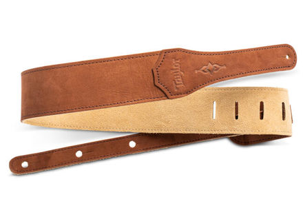 Taylor 4103-25 Gemstone Strap, Sanded Suede, Med Brown, 2.5"