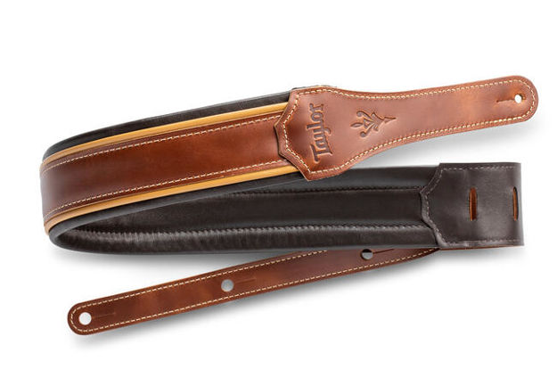 TaylorWare 4107-25 Taylor Century Strap, Med Brown Leather, 2.5" Med Brown/Butterscotch/Black