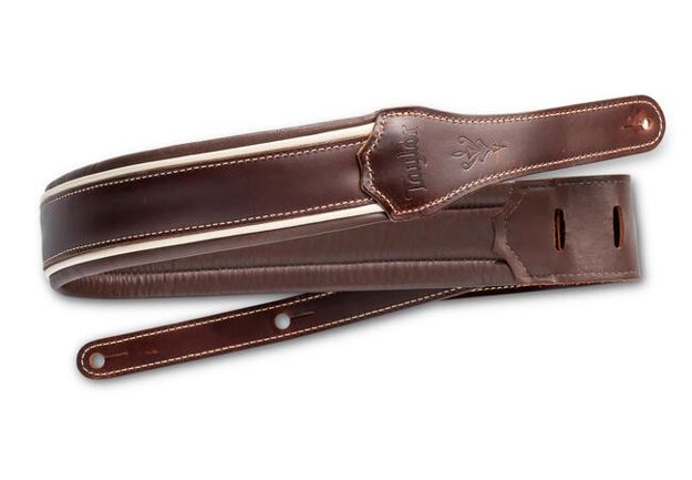 TaylorWare 4108-25 Taylor Century Strap, Cordovan Leather, 2.5" Cordovan/Cream/Cordovan