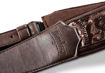 Taylor Vegan Leather Strap, Chocolate Brown w/ Sequins, 2.25", Embossed Logo