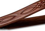 TaylorWare 4201-20 Taylor Vegan Leather Strap,Med Brown w/Stitching 2.0",Embossed Logo