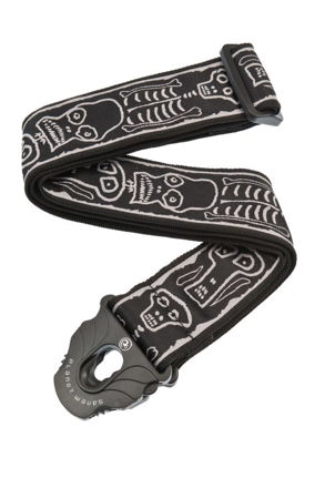 D'Addario Joe Satriani Planet Lock Guitar Strap, Skull N Bones