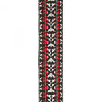 D'Addario Woven Banjo Strap, Hootenanny, Red and Silver