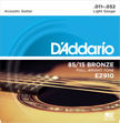 D'Addario EZ910 85/15 Bronze Acoustic Guitar Strings, Light, 11-52