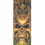 Alchemy Leather Guitar Strap, Green Skull