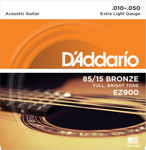 D'Addario EZ900 85/15 Bronze Acoustic Guitar Strings, Extra Light, 10-50