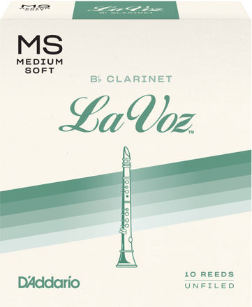 La Voz Bb Clarinet Reeds, Strength Medium-Soft, 10 Pack