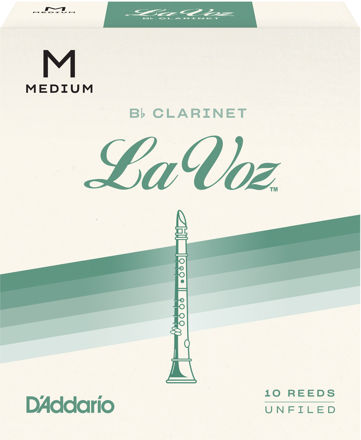 La Voz Bb Clarinet Reeds, Strength Medium, 10 Pack