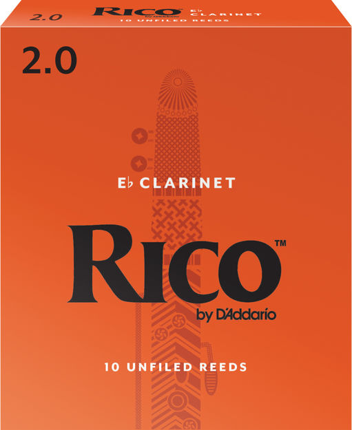 Rico by D'Addario Eb Clarinet Reeds, Strength 2, 10-pack