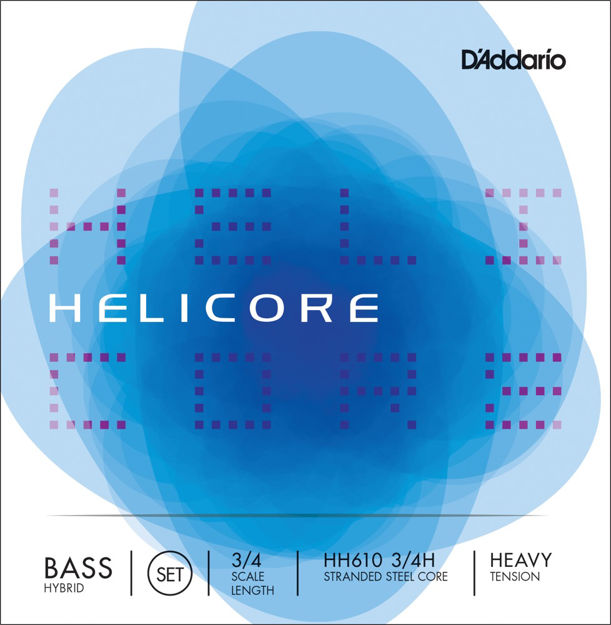 D'Addario Helicore Hybrid Bass String Set, 3/4 Scale, Heavy Tension