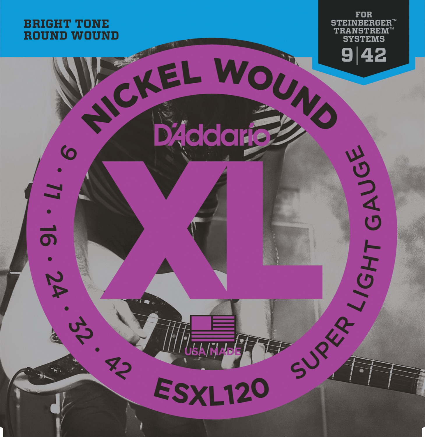 4Sound. D'Addario ESXL120 Nickel Wound Electric Guitar Strings, Super