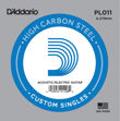 D'Addario PL011 Plain Steel Guitar Single String, .011