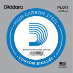 D'Addario PL011 Plain Steel Guitar Single String, .011
