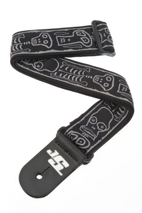 D'Addario Joe Satriani Guitar Strap, Skull n' Bones