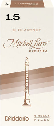 Mitchell Lurie Premium Bb Clarinet Reeds, Strength 1.5, 5 Pack