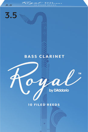 Royal by D'Addario Bass Clarinet Reeds, Strength 3.5, 10 Pack