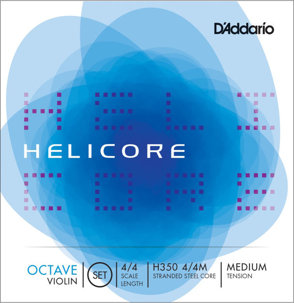 D'Addario Helicore Octave Violin String Set, 4/4 Scale, Medium Tension