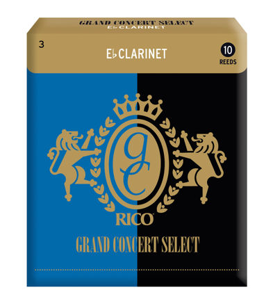 Rico Grand Concert Select Eb Clarinet Reeds, Strength 3.0, 10-pack