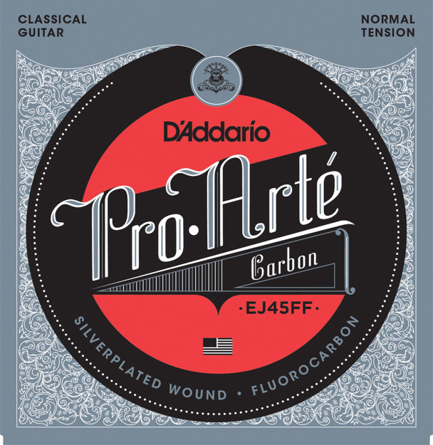 D'Addario EJ45FF Pro-Arté Carbon Classical Guitar Strings, Dynacore Basses, Normal Tension