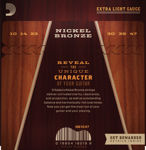 D'Addario NB1047 Nickel Bronze Acoustic Guitar Strings, Extra Light, 10-47