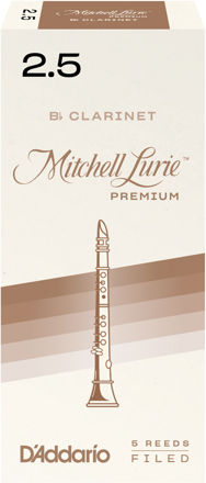 Mitchell Lurie Premium Bb Clarinet Reeds, Strength 2.5, 5 Pack