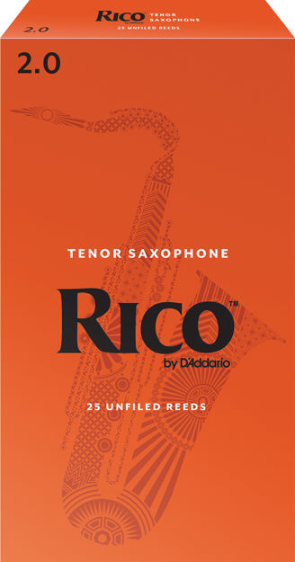 Rico by D'Addario Tenor Sax Reeds, Strength 2, 25-pack