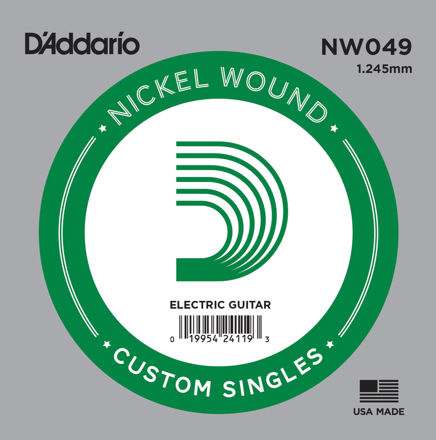 D'Addario NW049 Nickel Wound Electric Guitar Single String, .049