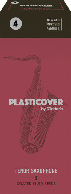 Plasticover by D'Addario Tenor Sax Reeds, Strength 4, 5-pack