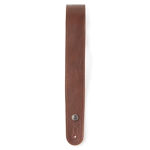 D'Addario Slim Garment Leather Guitar Strap, Brown