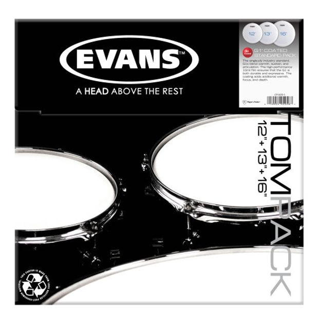 Evans G1 Tompack Coated, Standard (12 inch, 13 inch, 16 inch)