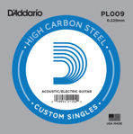 D'Addario PL009 Plain Steel Guitar Single String, .009
