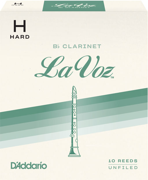 La Voz Bb Clarinet Reeds, Strength Hard, 10 Pack