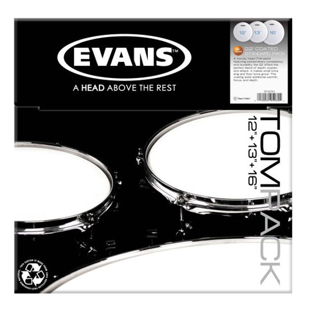 Evans G2 Tompack, Coated, Standard (12 inch, 13 inch, 16 inch)
