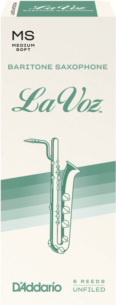 La Voz Baritone Saxophone Reeds, Medium Soft, 5 Pack