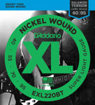 D'Addario EXL220BT Nickel Wound Bass Guitar Strings, Balanced Tension Super Light, 40-95, Long Scale