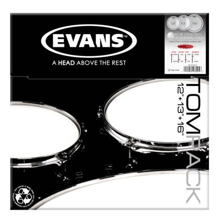Evans EC2 Tompack, Coated, Standard (12 inch, 13 inch, 16 inch)