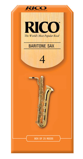 Rico Baritone Sax Reeds, Strength 4.0, 25-pack