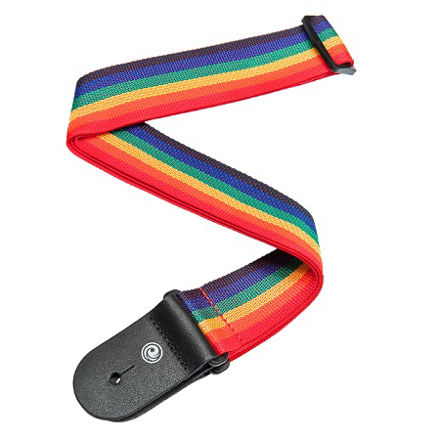 D'Addario Polypropylene Guitar Strap, Rainbow
