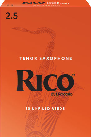 Rico by D'Addario Tenor Sax Reeds, Strength 2.5, 10-pack