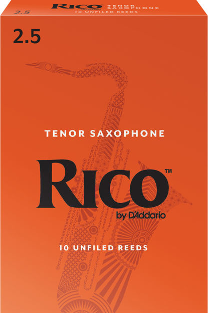 Rico by D'Addario Tenor Sax Reeds, Strength 2.5, 10-pack