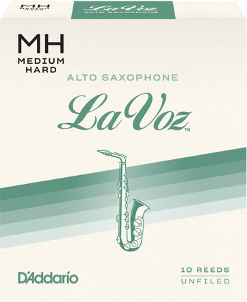 La Voz Alto Saxophone Reeds, Strength Medium Hard, 10 Pack
