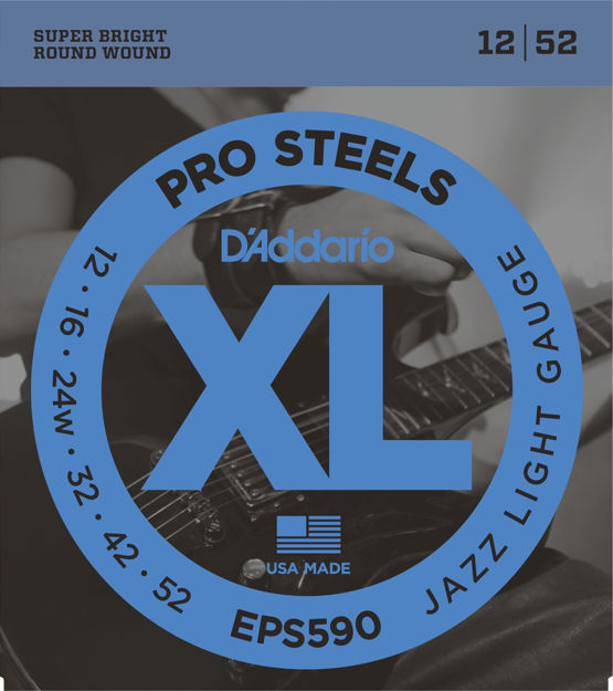 D'Addario EPS590 ProSteels Electric Guitar Strings, Jazz Light, 12-52
