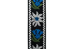 D'Addario Woven Guitar Strap, Peace Love, Black and Blue