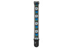 D'Addario Woven Guitar Strap, Peace Love, Black and Blue