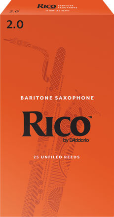 Rico by D'Addario Baritone Sax Reeds, Strength 2, 25-pack