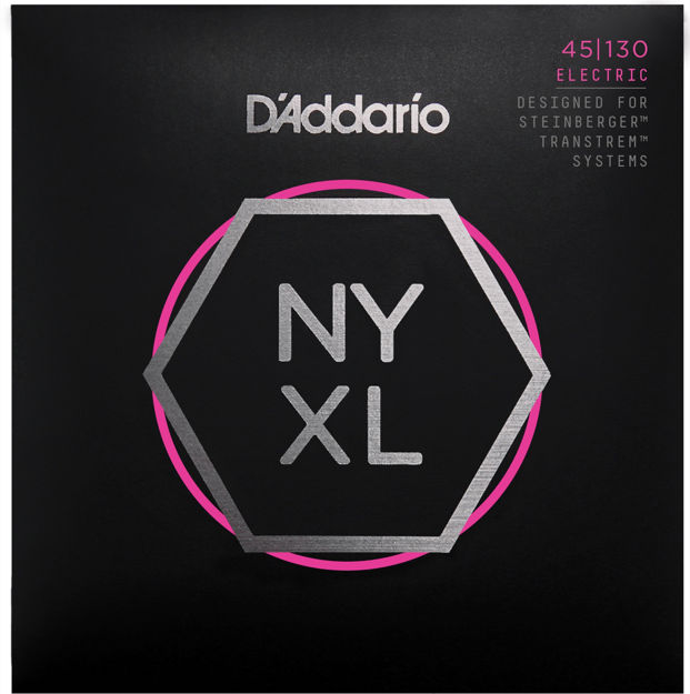 D'Addario NYXLS45130 Nickel Wound Bass Guitar Strings, 5-string Regular Light, 45-130, Double Ball End, Long Scale