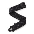 D'Addario Auto Lock Guitar Strap, Black Padded Diamonds